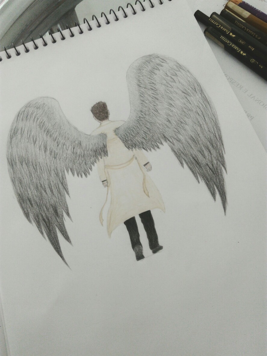 castiel supernatural drawing 224173916033202 by @wtfverena